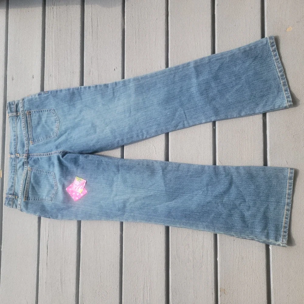RARE Lilly Pulitzer Little Girl's Fabric Patchwork Embroidered Jeans 14 EUC